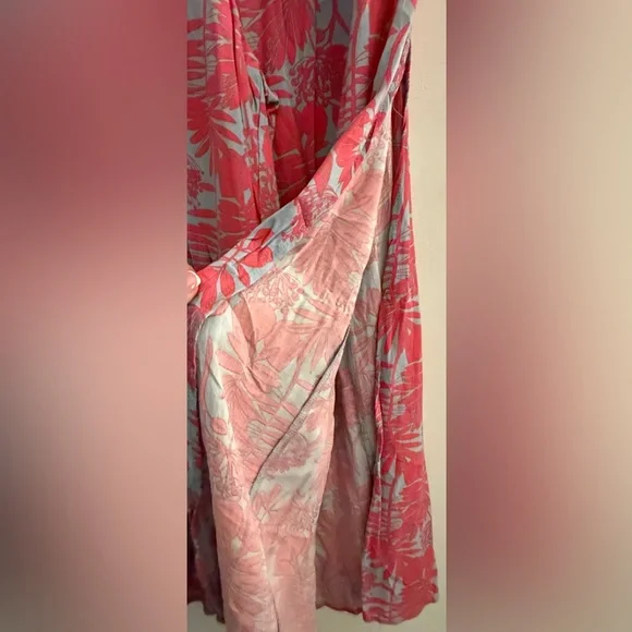 Kendall & Kylie Floral Pink and Gray Maxi Pants - Picture 2 of 5